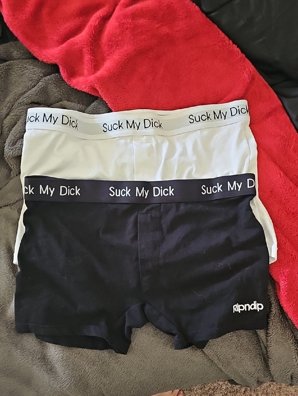 Ripndip Black and White Boxer Brief Set with Statement Waistband
